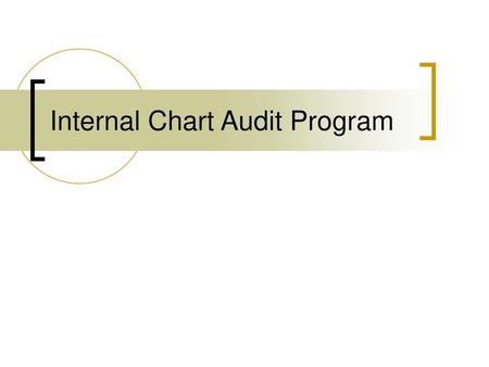 Internal Chart Audit Program