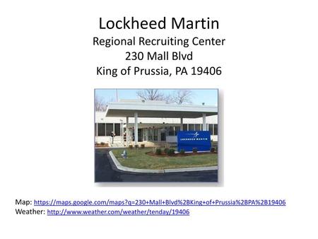 Lockheed Martin Regional Recruiting Center