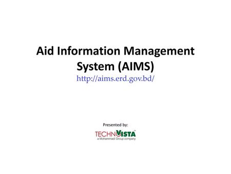 Aid Information Management System (AIMS)