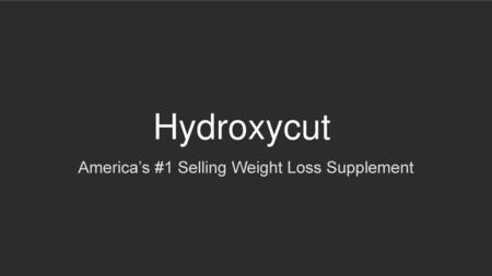 America’s #1 Selling Weight Loss Supplement