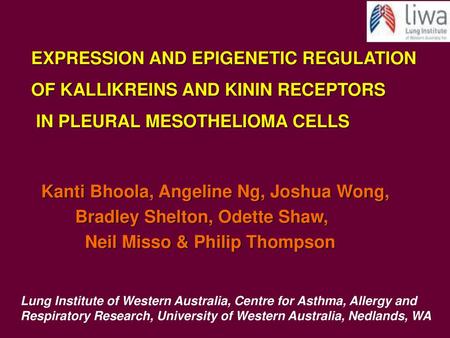 EXPRESSION AND EPIGENETIC REGULATION