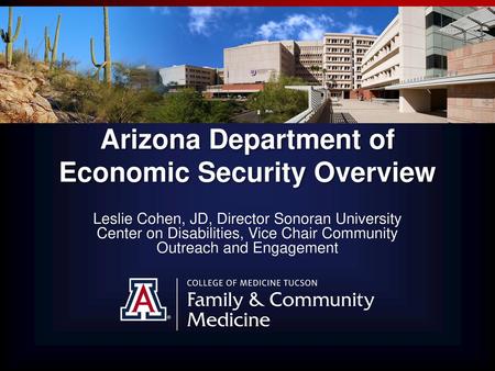 Arizona Department of Economic Security Overview