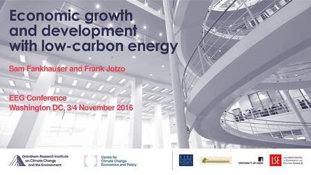 Economic growth and development with low-carbon energy