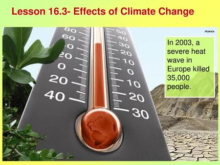 Lesson Effects of Climate Change