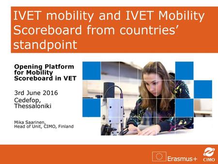 IVET mobility and IVET Mobility Scoreboard from countries’ standpoint