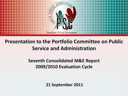 Seventh Consolidated M&E Report