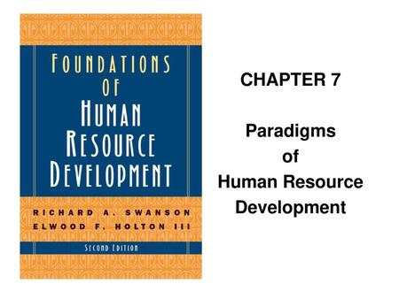 CHAPTER 7 Paradigms of Human Resource Development.