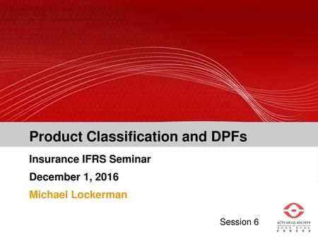 Product Classification and DPFs Session 6