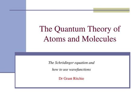 The Quantum Theory of Atoms and Molecules