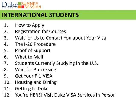 INTERNATIONAL STUDENTS