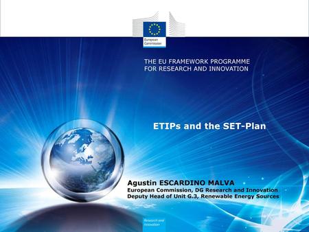 THE EU FRAMEWORK PROGRAMME