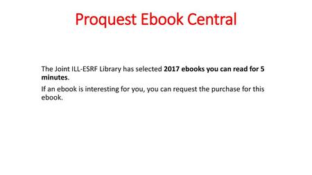 Proquest Ebook Central