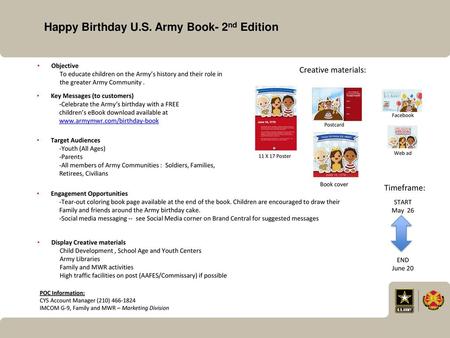 Happy Birthday U.S. Army Book- 2nd Edition