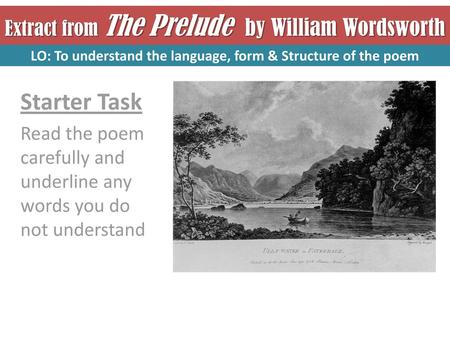 Extract from The Prelude by William Wordsworth