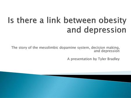 Is there a link between obesity and depression