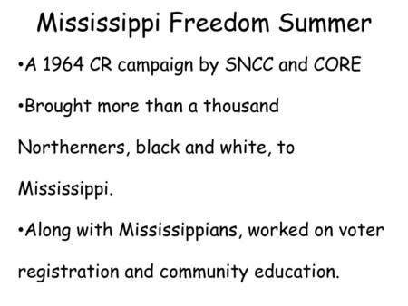 Mississippi Freedom Summer