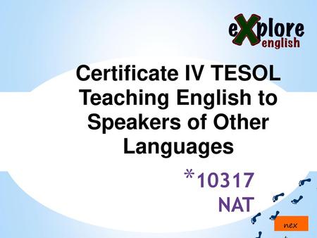 Teaching English to Speakers of Other Languages