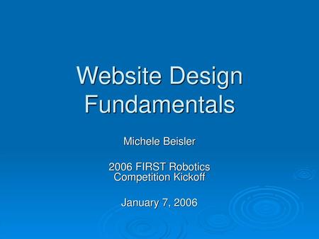 Website Design Fundamentals