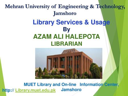 Mehran University of Engineering & Technology, Jamshoro