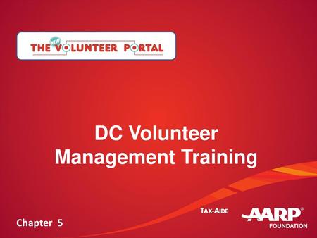 DC Volunteer Management Training