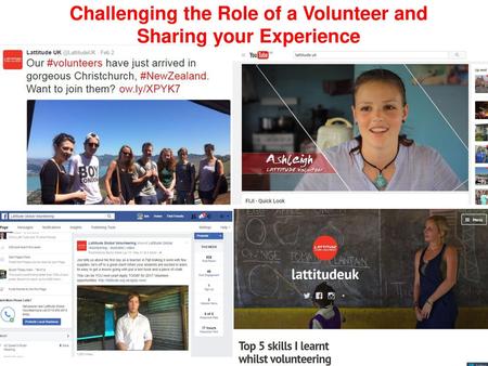 Challenging the Role of a Volunteer and Sharing your Experience