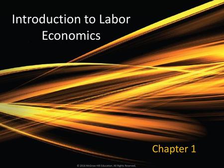 Introduction to Labor Economics