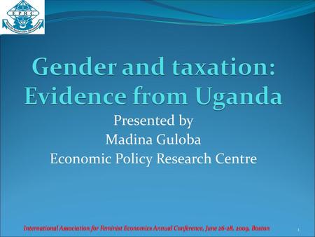 Gender and taxation: Evidence from Uganda