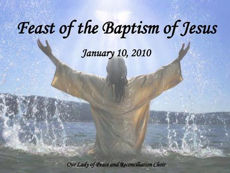 Feast of the Baptism of Jesus