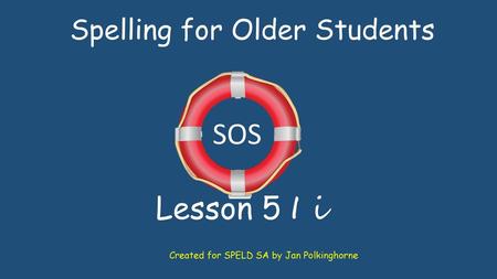 Spelling for Older Students