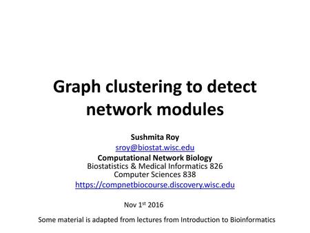 Graph clustering to detect network modules