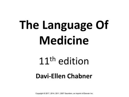 The Language Of Medicine