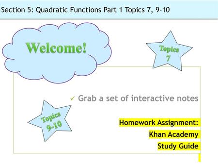 Welcome! Grab a set of interactive notes