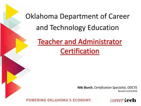 Oklahoma Department of Career and Technology Education