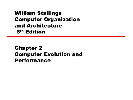 William Stallings Computer Organization and Architecture 6th Edition