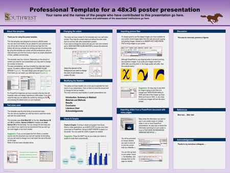 Professional Template for a 48x36 poster presentation