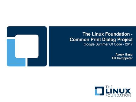 The Linux Foundation - Common Print Dialog Project