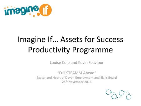 Imagine If… Assets for Success Productivity Programme