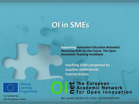 OI in SMEs teaching slides proposed by Joachim Hafkesbrink