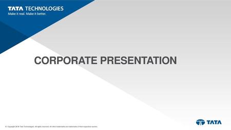 CORPORATE PRESENTATION