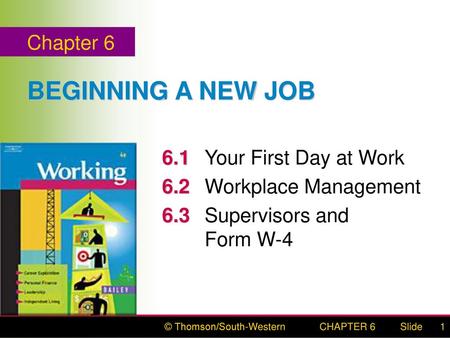 BEGINNING A NEW JOB Chapter Your First Day at Work