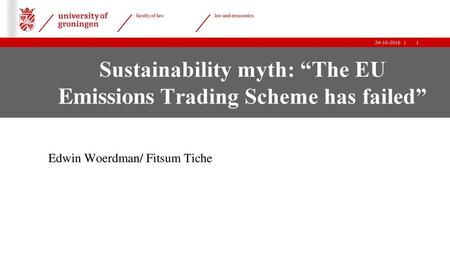 Sustainability myth: “The EU Emissions Trading Scheme has failed”