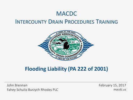 MACDC Intercounty Drain Procedures Training