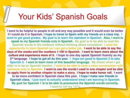 Your Kids’ Spanish Goals