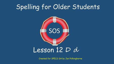 Spelling for Older Students