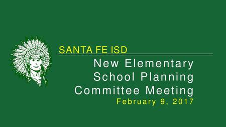 New Elementary School Planning Committee Meeting February 9, 2017