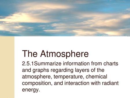 The Atmosphere Weather and Climate