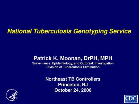 National Tuberculosis Genotyping Service