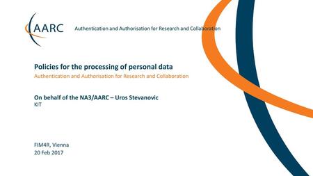 Policies for the processing of personal data