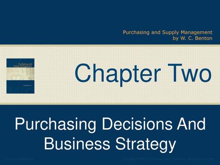 Purchasing Decisions And Business Strategy