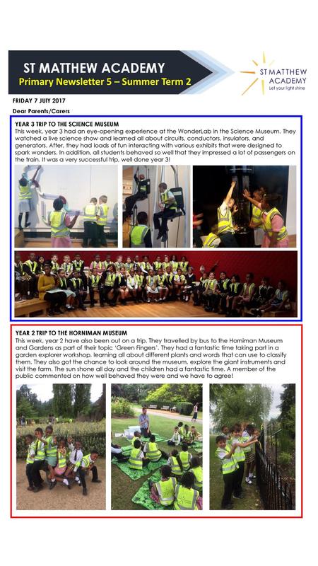 Primary Newsletter 5 – Summer Term 2